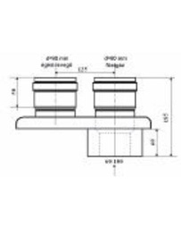 [PAD0080] Tricox PPs/Alu osztó adapter 110/150 - 2x110