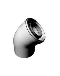 [PP60/100B45] Ricom gas PPS/Alu Ø 60/100 mm-es, 45°-os ív