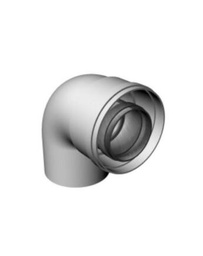 [PP60/100B90] Ricom gas PPS/Alu Ø 60/100 mm-es, 87°-os ív