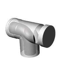 [PP60/100RB] Ricom Gas  PPS/Alu 60/100-as könyökidom vizsgálónyílásal