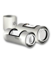 [PP60/100RS] Ricom Gas PPS/Alu 60/100-as Egyenes idom vizsgálónyílással