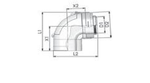 [PAEKÖ60C] Tricox PPs/Alu ellenőrző könyök 80/125 mm 87°