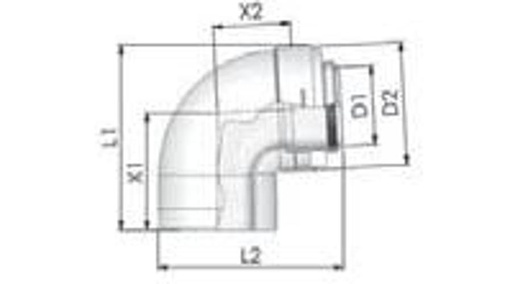 [PAKÖ051] Tricox PPs/Alu könyök 110/160mm, 87°
