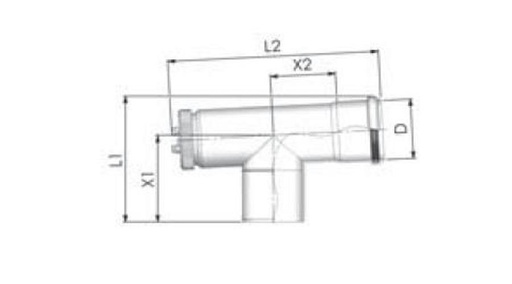[PET10] Tricox PPs ellenőrző T-idom 60mm