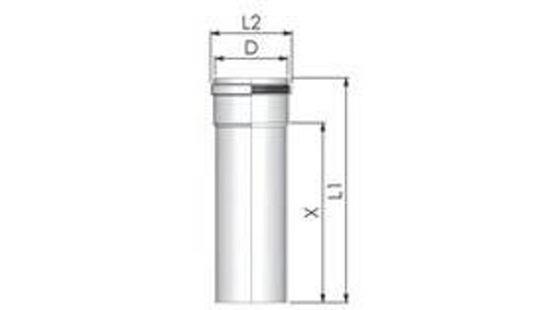 [PCS957] Tricox PPs cső 200 mm, hossz 1000 mm