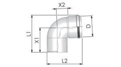 [PKÖ951] Tricox PPs könyök 200mm, 87°