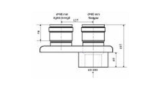 [PAD0080] Tricox PPs/Alu osztó adapter 110/150 - 2x110