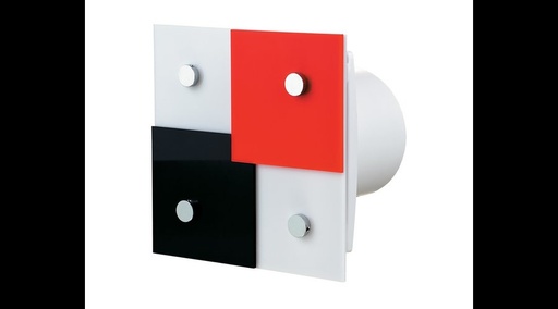 [100-DOMINO] Vents 100 Domino 1-T Modern Formatervezésű organikus Üveg Előlapos Ventilátor Időkapcsolóval