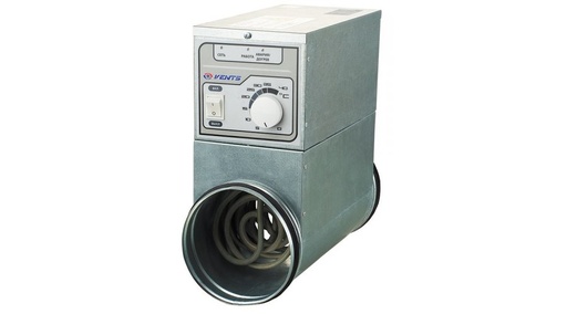 [NK-200-6,0-3U] Vents NK 200 U Elektromos Fűtőelem 6000 W 3 Fázisú Beépített Hőmérséklet-szabályozóval (400 V)