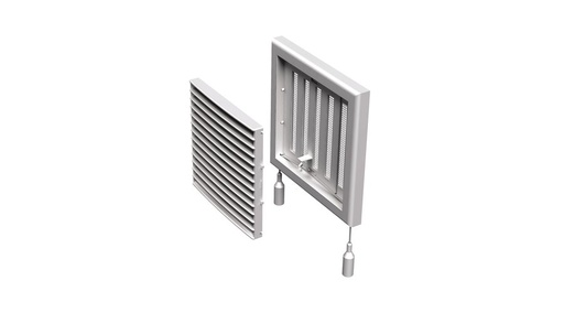 [MV-121RS] Vents MV 121Rs Műanyag Szellőzőrács Szabályozható Zsaluval, Vízszintes Rácsozással