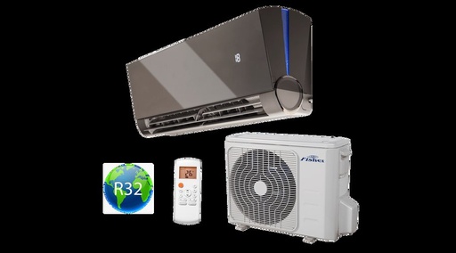 [FSAUIF-Art-93AE3-B] Fisher Art FSAUIF-Art-93AE3-B Antracit oldalfali split klíma csomag 2,6 kW