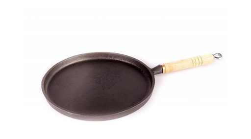 [4308] Öntvény nyeles palacsintasütő 27 cm, sima felület