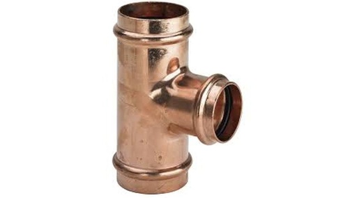 [vf292027] Réz Profipress szűkített T-idom 22-15-22mm