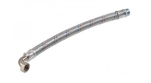 [123460] Vízflexicső BB 1/2"-3/4" 60cm könyökös