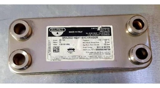 [ZIL1902009] Zilmet forrasztott hőcserélő 20 kW ZB 190-20 3/4" INOX