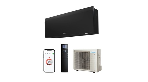 [FTXJ50AB/RXJ50A] Daikin FTXJ50AB/RXJ50A Emura oldalfali split klíma csomag 4,8 kW fekete