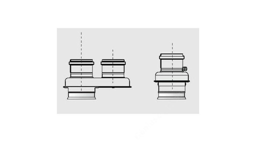 [3580784] Ariston 80/125-80/80 Pps indító idom szétválasztott rendszerhez, Genus Premium H