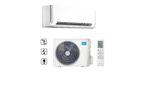 [MCB-09-SP] Midea Breezeless E MCB-09-SP oldalfali split klíma csomag 2,6 kW