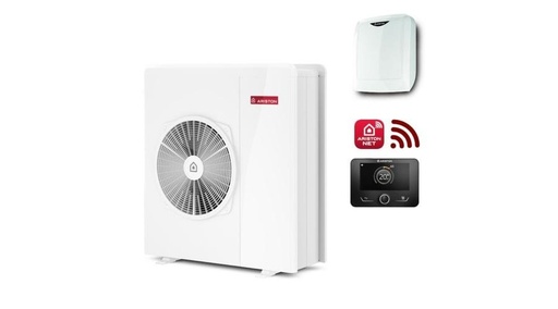 [3301872] Ariston Nimbus Pocket 80 M NET R32 monoblokkos hőszivattyú 8 kW, 1 fűtőkör, 1 fázis (3301872)