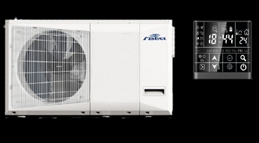 [FHF-MBWHS-080CE3] FISHER FHF-MBWHS-080CE3 Levegő-víz monoblokk hőszivattyú 8,0 kW, R32, 230V
