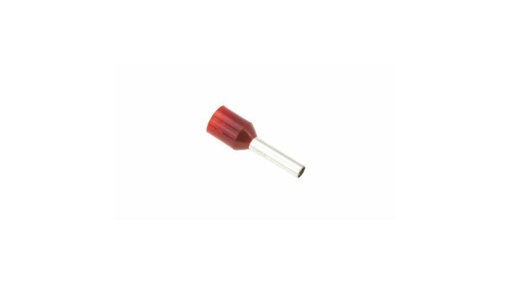 [E113] Szigetelt (PA6.6) érvéghüvely, ónozott elektrolitréz, piros 1,5mm2, L=14,6mm