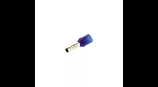 [E116] Szigetelt (PA6.6) érvéghüvely, ónozott elektrolitréz, kék 2,5mm2, L=14,2mm