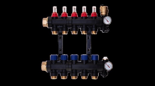 [PMF01-8] COMPUTHERM PMF01-8 1″-os beépített szelepes 8 leágazású műanyag osztó-gyűjtő szett