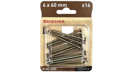 [51640] Koelner B-UC-4035 .... 4x35 mm-es faforgácslapcsavar 25db/bliszter (16 db/dob.)
