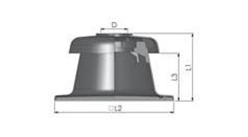 [KF95] Tricox Kürtő fedél fekete 200 mm