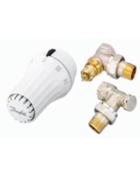 [013G5083] Danfoss sarok radiátor szelepszett 1/2"+termofej