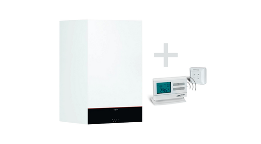 [Z020621] Viessmann Vitodens 100-W B1HF 32 kW Fűtő fali kondenzációs gázkazán + AJÁNDÉK Computherm Q7 RF Rádiófrekvenciás programozható szobatermosztát