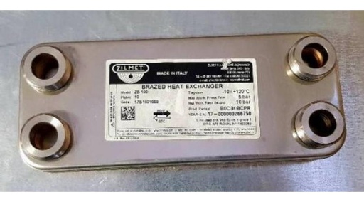 [ZIL1902009] Zilmet forrasztott hőcserélő 20 kW ZB 190-20 3/4" INOX