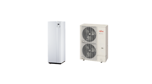 [WGYK170DJ9/WOYK170LJL] Fujitsu Waterstage SHPDUO 17 / 3F Super High Power (WGYK170DJ9 / WOYK170LJL) 3 fázisú osztott levegő-víz hőszivattyú HMV tartállyal 17 kW
