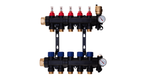 [PMF01-8] COMPUTHERM PMF01-8 1″-os beépített szelepes 8 leágazású műanyag osztó-gyűjtő szett