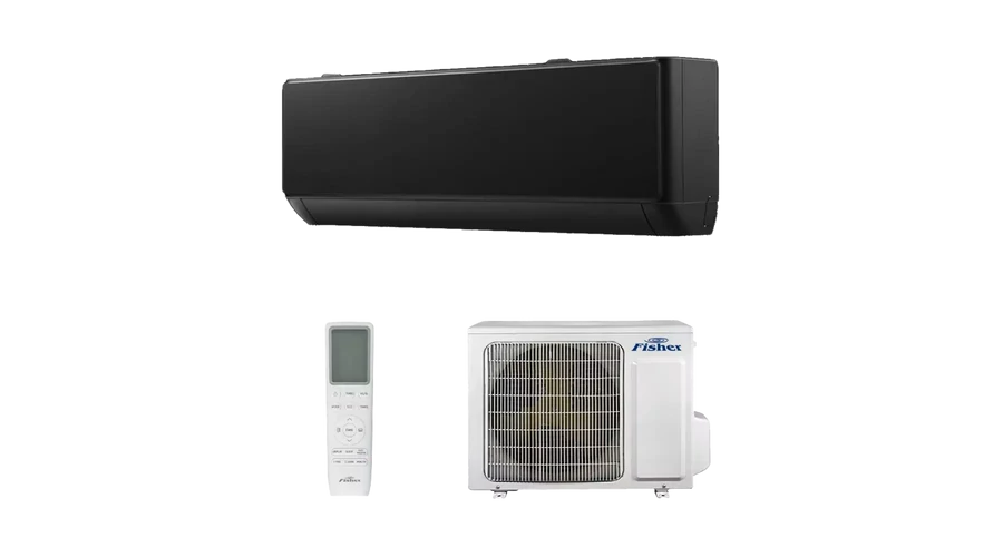 [FSAIF-BL-91FE3/FSOAIF-BL-91FE3] Fisher Black FSAIF-BL-91FE3/FSOAIF-BL-91FE3 oldalfali split klíma csomag 2,61 kW