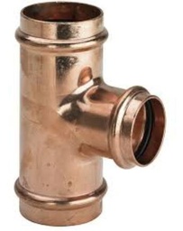 [vf291945] Réz Profipress szűkített T-idom 22-18-22mm
