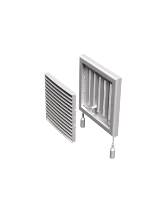 [MV-121R] Vents MV 121R Műanyag Szellőzőrács Szabályozható Zsaluval, Vízszintes Rácsozással