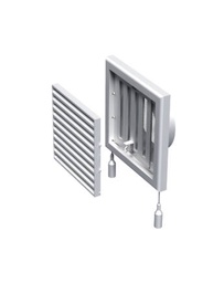 [MV-120VRS] Vents MV 120VRs Műanyag Szellőzőrács Szabályozható Zsaluval, Csőcsatlakozóval