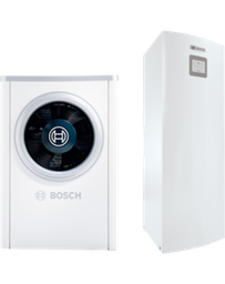 [8731750118] Bosch Compress 6000 AW-5+AWM 5-9 Levegő-víz hőszivattyú 5 kW,  elektromos kiegészítő fűtéssel