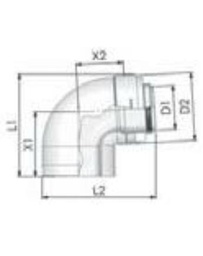 [PAKÖ501C] Tricox PPs/Alu könyök 60/100mm, 87°
