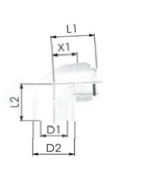 [7373229] Viessmann PPs/Alu ellenőrző könyök 60/100mm 87°