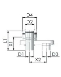 [PAD6020] Tricox PPs/Alu osztó adapter 80/125 - 2x80