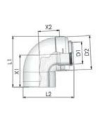 [PAKÖ051] Tricox PPs/Alu könyök 110/160mm, 87°