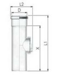 [PEE10] Tricox PPs ellenőrző egyenes idom 60mm