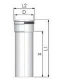 [PCS207] Tricox PPs cső 80mm, hossz 1000 mm